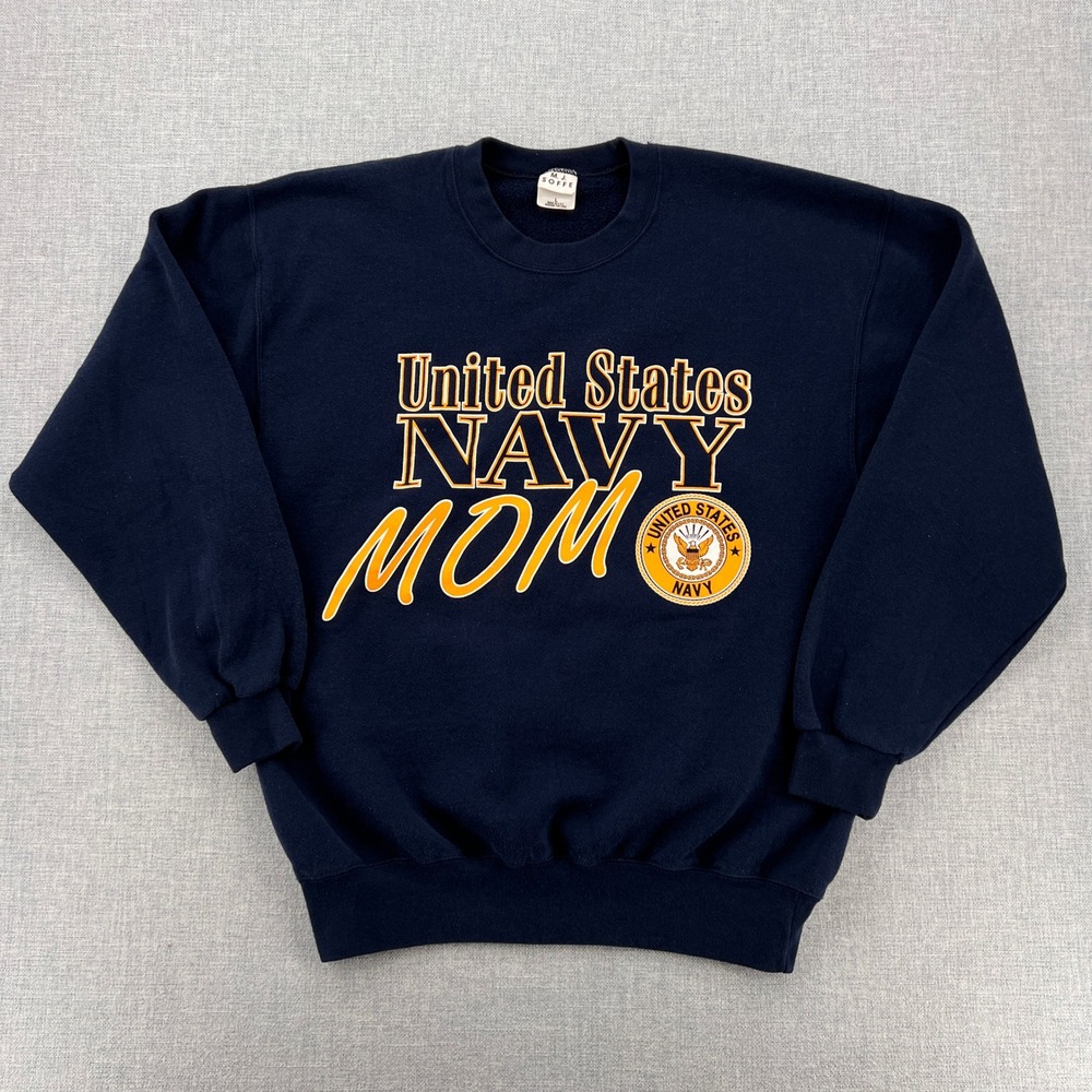 VTG 90s MJ‎ Soffe United States Navy Mom Sweatshirt Women Large Made in USA